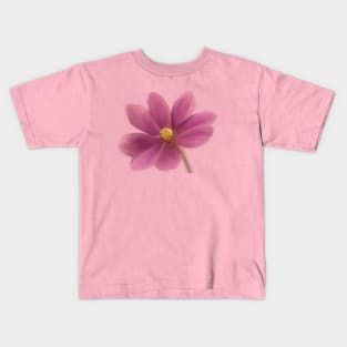 Pretty pink watercolor flower Kids T-Shirt